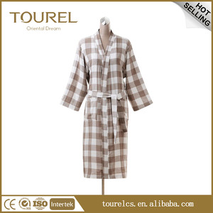 Logo Kustom Warna-warni Kapas Hotel Jubah Mandi/Baju Tidur/Baju Tidur/Jubah - Product Image 5