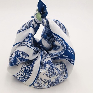 Tùy Chỉnh 100% Cotton In Khăn Tay Món Quà Nhật Bản Gói Furoshiki Hai Mặt Vải - Product Image 5