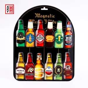 Beer bottle shape ceramic fridge magnet