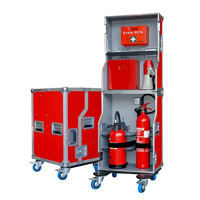 Emergency flight case for First-Aid kit and fire extinguisher