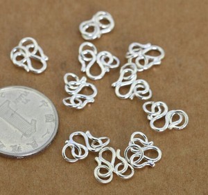 Câu Hỏi Đánh Dấu Vàng Trắng Bạc Phát Hiện Đồ Trang <span class=keywords><strong>S</strong></span>ức <span class=keywords><strong>S</strong></span> Hình Dạng 925 Sterling Bạc Móc Móc Cho Tự Làm Vòng Đeo Tay - Product Image 4