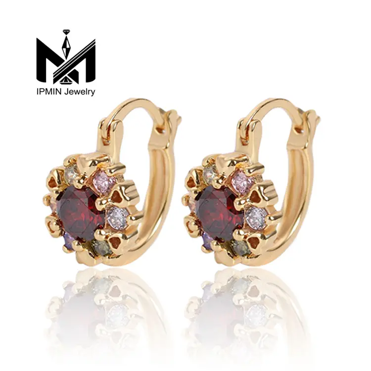 Hot selling fashion jewelry 18K gold plated girls earrings