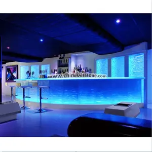 Commercial led aquarium blue bar counter