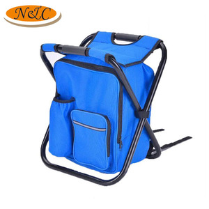 Sac à dos portable, chaise d'extérieur pliable, avec sac glacière, pour randonnée <span class=keywords><strong>Camping</strong></span> pêche plage - Product Image 2