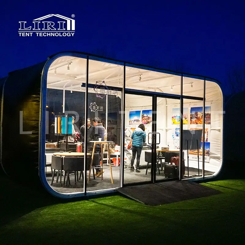 Caja Modular de lujo cápsula cubo Hotel Glamping tienda para tiendas