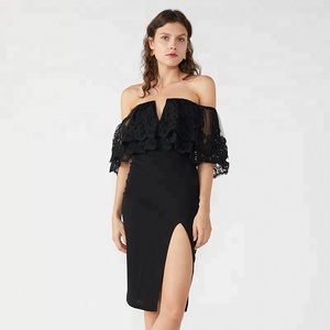 Diseño de Moda encaje apretado <span class=keywords><strong>porno</strong></span> negro de Navidad de las niñas de fiesta Sexy vestido de Club - Product Image 2