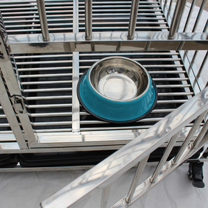 Kandang Hewan Peliharaan Luar Ruangan dari Logam Stainless Steel Grosir dengan Baki Plastik, Rumah Anjing - Product Image 4