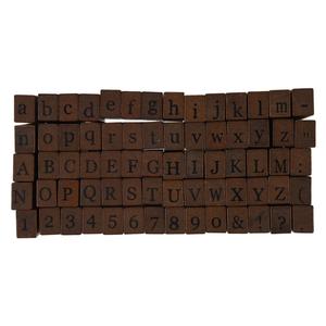Kit de tampons flash rétro DIY 70 pièces, lettres et chiffres, boîte en bois vintage, pour loisirs créatifs, <span class=keywords><strong>scrapbooking</strong></span> et papeterie - Product Image 4
