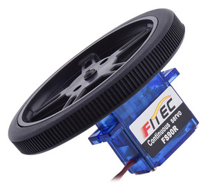 Negro 60*8mm rueda para feetech FS90R micro SERVO - Product Image 4
