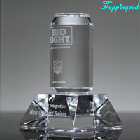 Trophée en cristal en forme de bouteille de bière pour souvenir de bar