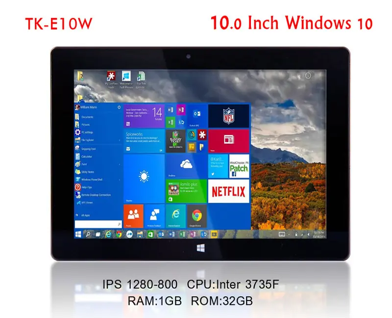 10 pulgadas Z3735F IPS 1280x800 64 GB ROM 3G dongle wifi usb Tablet PC Puerto Ventana 10 tablet PC