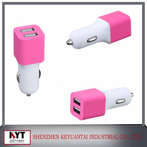 Smart phone accesorios <span class=keywords><strong>dual</strong></span> usb cargador de coche 5v1a/2a cargador de coche para el teléfono, pad con pc a prueba de fuego, - Product Image 2