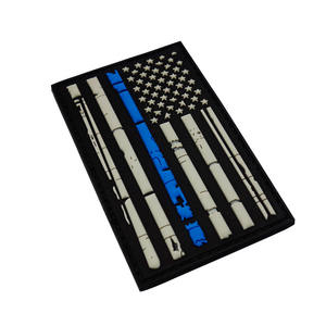 เส้นสีฟ้าบางที่กำหนดเองอเมริกันธง Biker แพทช์/คุณภาพสูงขนาดเล็กธงแพทช์ - Product Image 3