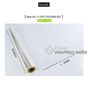 70 cm <span class=keywords><strong>X</strong></span> 100 m épaissie cadeau papier panier emballage pp cellophane roulant - Product Image 5