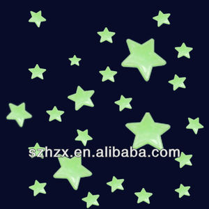 Decoración de pared de la habitación, pegatina fluorescente, pegatina brillante de estrellas que brilla en la oscuridad brillante en el negro - Product Image 2