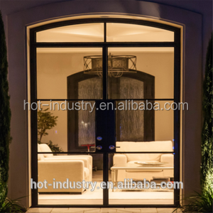 Janela de ferro simples forma de arco, <span class=keywords><strong>design</strong></span> de janela de vidro de cascamento de aço para venda - Product Image 2