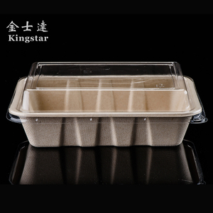Fournir jetable en plastique plateau de Fermeture <span class=keywords><strong>bien</strong></span> PET couvercles couvercle avec Carré bols - Product Image 1