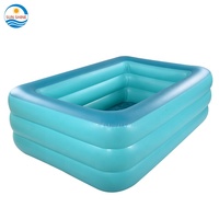 Piscine gonflable rectangulaire en PVC Sunshine Kids pour adultes et enfants, écologique, facile à installer, utilisation en extérieur en été
