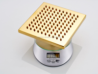 Douche de plafond en or de luxe de 8 pouces Système de douche à effet pluie