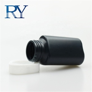 La píldora y de plástico de HDPE de maca de la botella de la cápsula 150cc 150ml 5oz triángulo blanco negro de aceite de pescado de la <span class=keywords><strong>farmacia</strong></span> botella de botella - Product Image 4