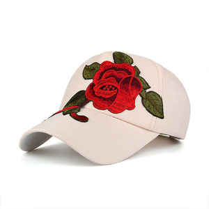 Đẹp thời trang giá rẻ tùy chỉnh được trang bị Thể Thao Mũ 5 bảng bông mũ bóng chày với hoa - Product Image 3