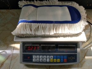 Tête de balai à poussière en coton W6535, extrémité coupée, plate, avec clip et cadre en métal pour le nettoyage ménager - Product Image 6