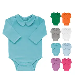 Aangepaste Winter Pure Pasgeboren Baby Kleding Lange Mouw Romper Peuter Baby Onsie 100 Katoen