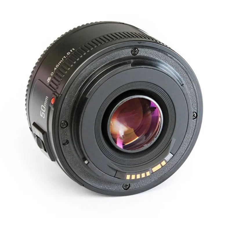 YONGNUO 50mm F1.8 मानक प्रधानमंत्री बड़े एपर्चर ऑटो फोकस कैमरा लेंस कैनन एफई माउंट विद्रोही DSLR कैमरा के लिए