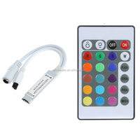 Haute Qualité Mini 24 Touches mini LED RVB Contrôleur DC12V 6A Sans Fil IR Télécommande RVB A MENÉ LA Mini Gradateur Pour SMD3528 5050 LED Bande