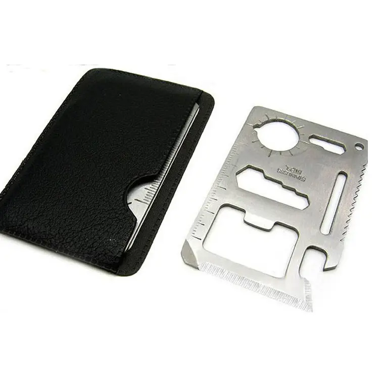 Stainless steel pocket outdoor tools multifunction tool card