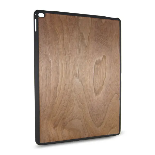 Funda trasera dura de nogal negro para iPad Pro, carcasa de madera Natural y PC Real