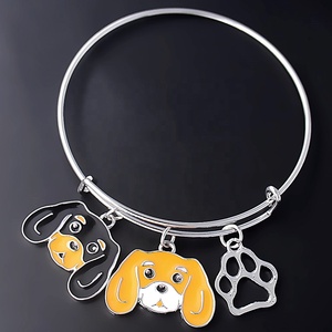Bracelet ajustable en émail personnalisé, motif patte de chien <span class=keywords><strong>Cavalier</strong></span>, cadeau souvenir pour amoureux des animaux, bijoux fantaisie - Product Image 4
