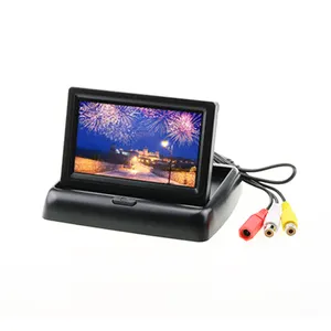 Universal Vehicles 12V 4.3inch foldable car rear view lcd monitor