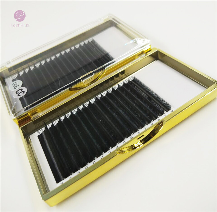 Logo personnalisé pbt matériel corée extensions de cils beautylash faux vison faux vison cils