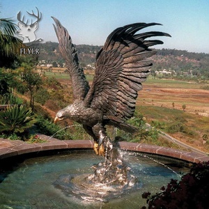 Scultura da Giardino in Metallo Grande <span class=keywords><strong>Aquila</strong></span> in Bronzo su Tronco d'Albero - Product Image 4