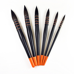 2024 nuova fabbrica all'ingrosso spazzola per <span class=keywords><strong>pittura</strong></span> acrilica dei capelli scoiattolo manico in legno <span class=keywords><strong>olio</strong></span> acquerello pennello rotondo - Product Image 1