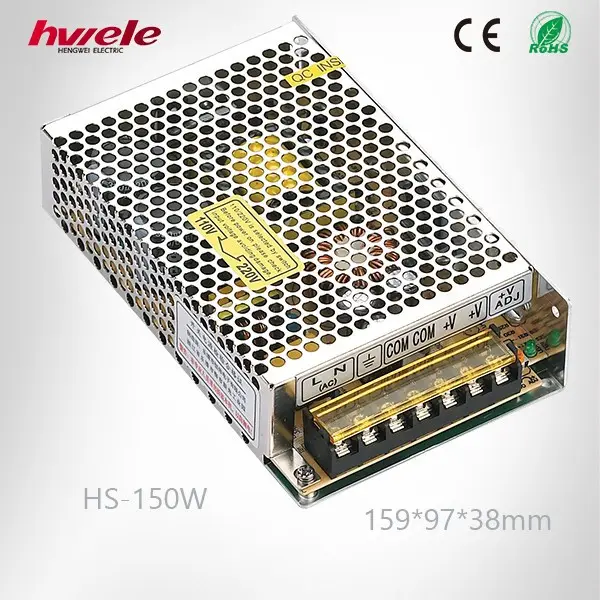 HS-150W Single output SMPS from zhejiang yueqing china with CE ROHS KC certification