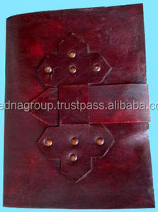 Cuaderno de cuero genuino con cierre de cinturón diario de madera liso hecho a mano para negocios o escuela tamaño B6 papel gratis mejor diario de regalo - Product Image 5