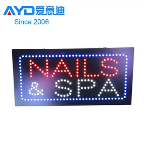 Acrylic Flasher Advertising Light Boxes Nails Spa LED Moving Sign Factory Supplier