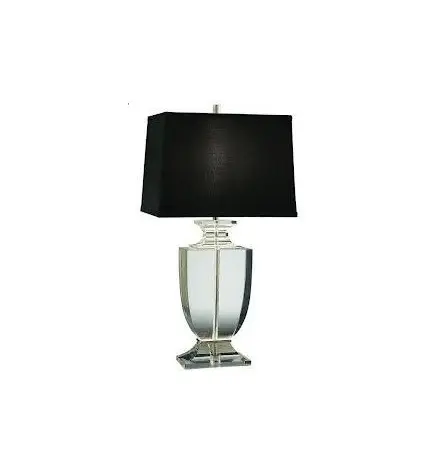 Lampe de chevet en cristal au design moderne, avec ombrage noire, luminaire décoratif d'intérieur, idéal pour un hôtel, ou une table de chevet, prix vente en gros