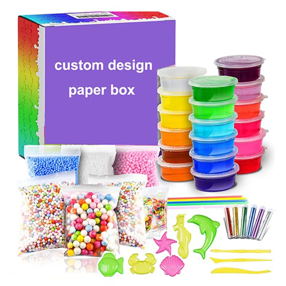 educational toy 2023 hot sale18/24 colors DIY crystal Slime set kit for kids