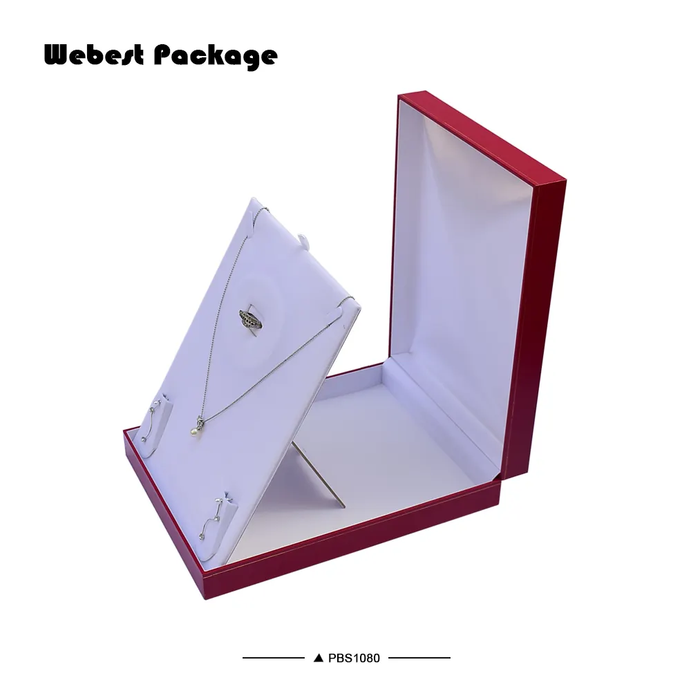 Webest Customized Big Quality Leather Set Packaging Jewelry Necklace Box