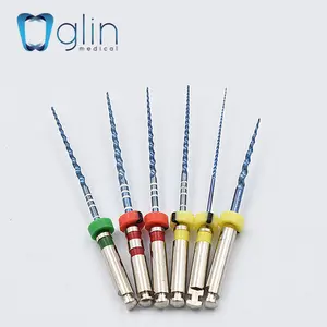 Glin Endo Files Dental Rotary Files Heat Activation Root Canal Treatment 04 Taper Dental Files