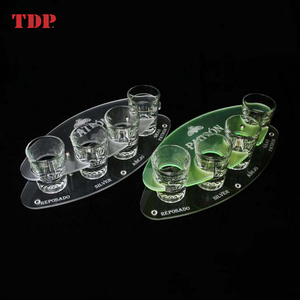 Soporte de bandeja para servir vino enrollable, soporte acrílico iluminado con luz LED de diseño personalizado - Product Image 6