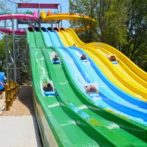 Colorful Rainbow Fiberglass Water Slide Equipment for Aqua Park