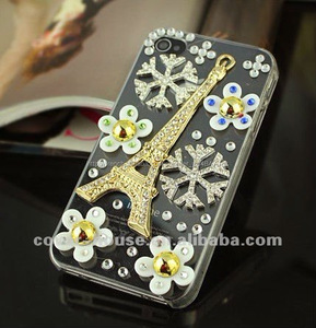 La tour <span class=keywords><strong>Eiffel</strong></span> Bling dur retour Case pour iphone 4 4S - Product Image 1