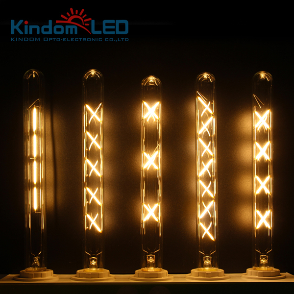 220V LED Filament Edison Lamp Long Tube Glass Body Light Bulb E27/E26/B22 - Kindom