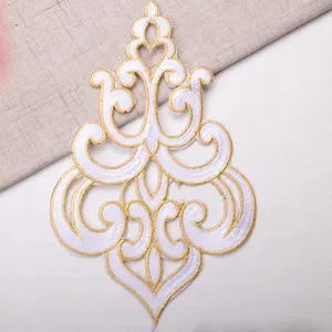 Gold Thread Embroidery Patch Wedding Retro Gold Patch Applique