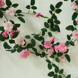 Guirlande de vignes à fleurs avec roses pivoine et rose du désert plantes artificielles à vendre belle pivoine rose feuille fleur vigne - Product Image 4