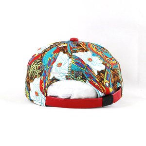 Classico bianco personalizzato protezione di snapback 100% poliestere top grade alta qualità hit hop cap - Product Image 2